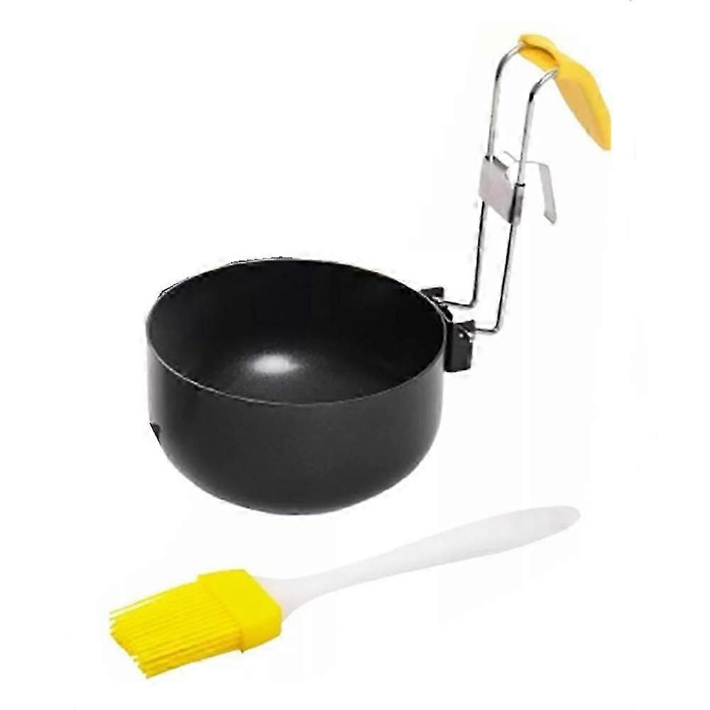 Eggposjerpanne i rustfritt stål sammenleggbar non-stick