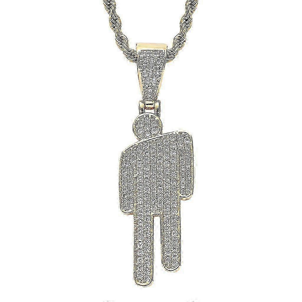 Billie Eilish Necklace Pendant Stainless Steel Necklace (gold, 1pcs)