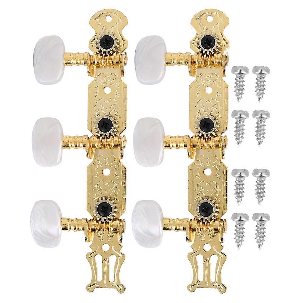 White Square Circular Edge Golden Body Cream-coloured Tuning key Guitar Tuning Peg