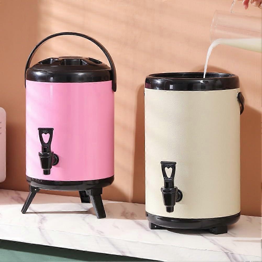 Insulated Tea Bucket 6L White for Camping Beverage Temperature Control