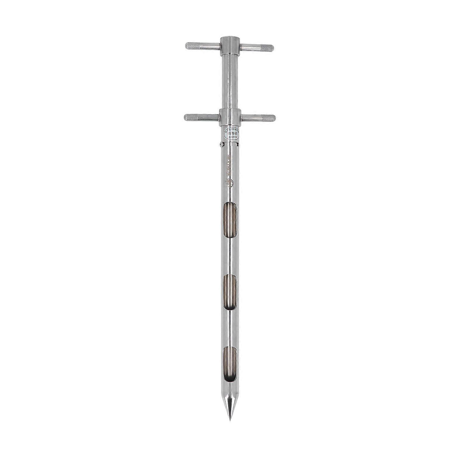 Soil Probe 0.54m 304 Stainless Steel Rotation Handle Pointed Design Soil Sampler Probe with Precise Scale