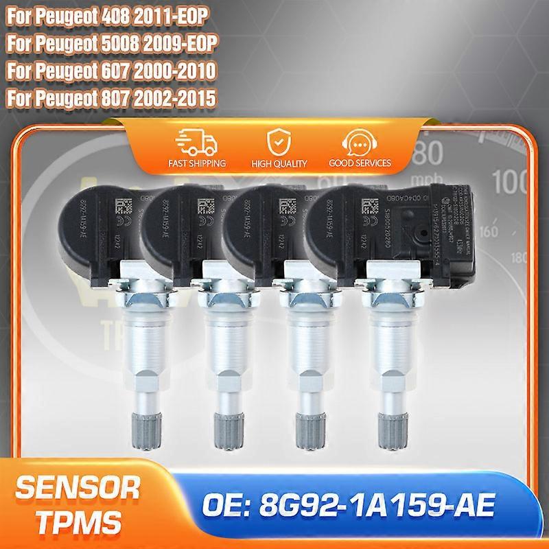 Applicable 8G92-1A159-AE For Peugeot 407 408 Peugeot 5008 508 TPMS Sensor Peugeot 607 807 433 MHz Tire Pressure Monitoring System Sensor
