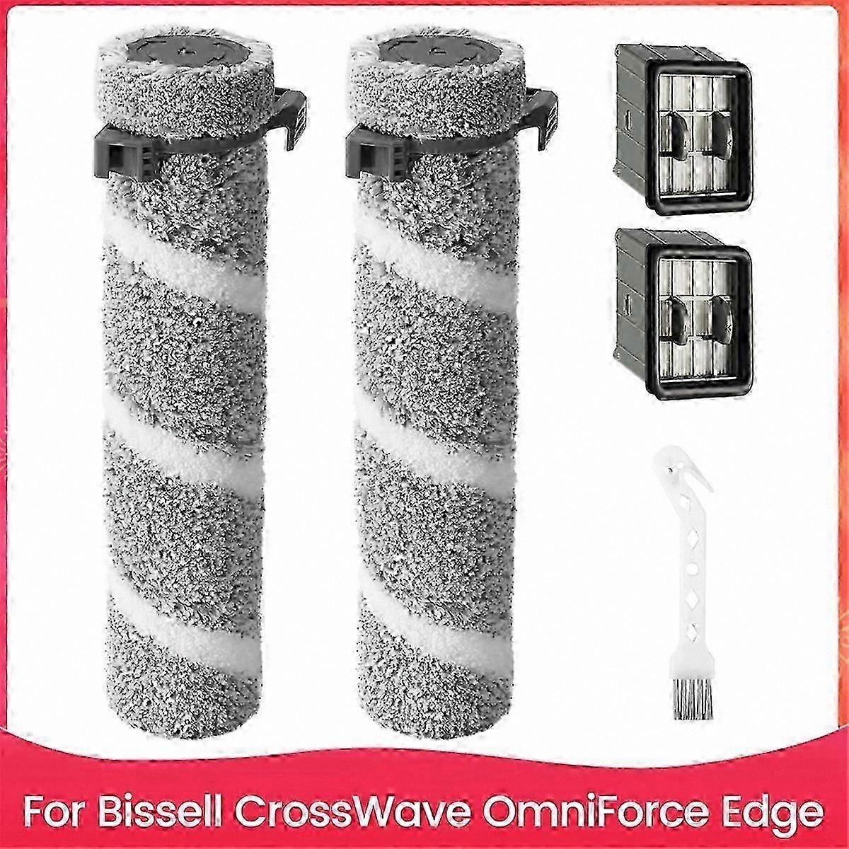 Replacement Filter Kit for Cordless Hard Floor Cleaners, Compatible with CrossWave OmniForce Edge Models, Includes Brush Roll Filters