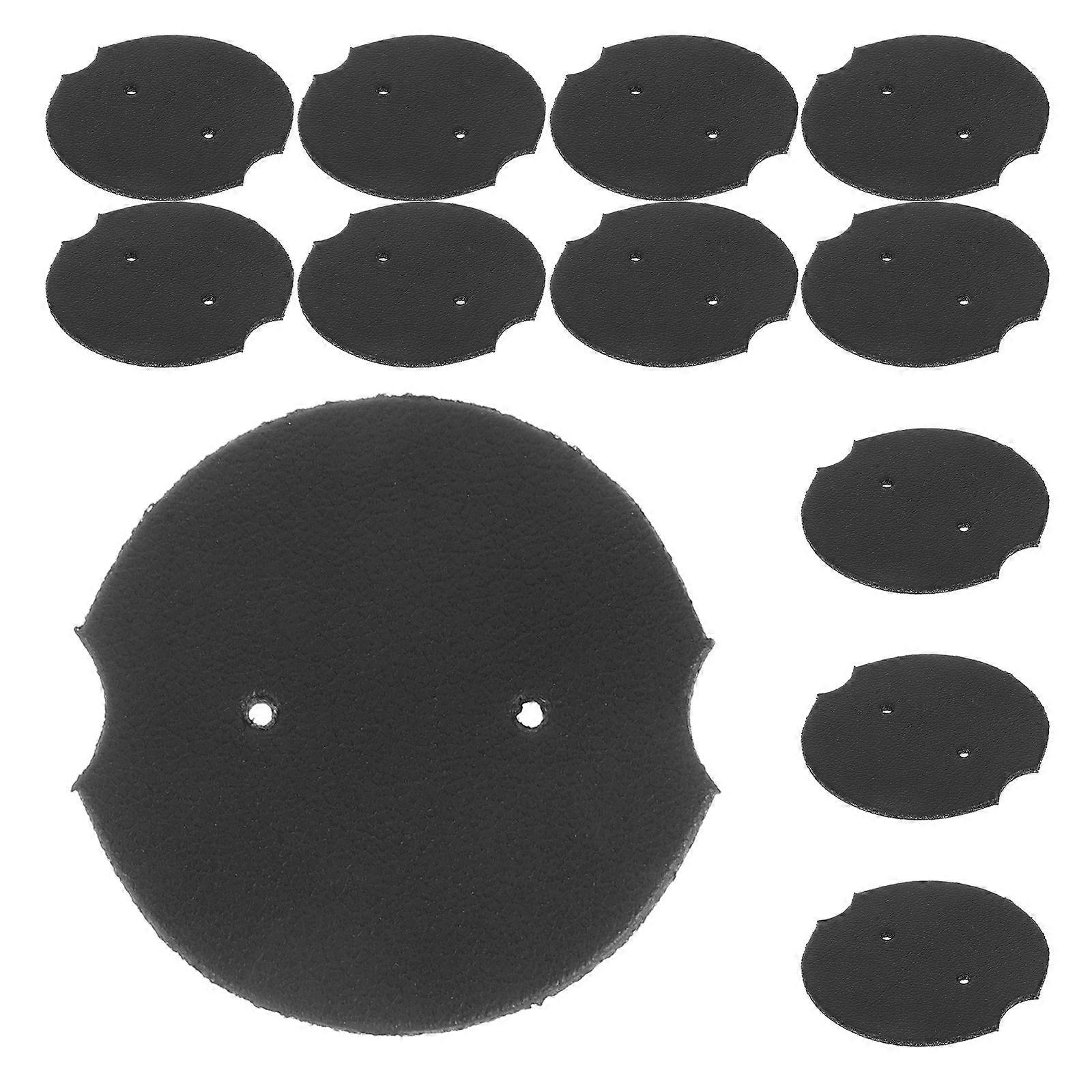 12Pcs Jewelry Display Stand Black PU Ring Holder for Home and Retail Use