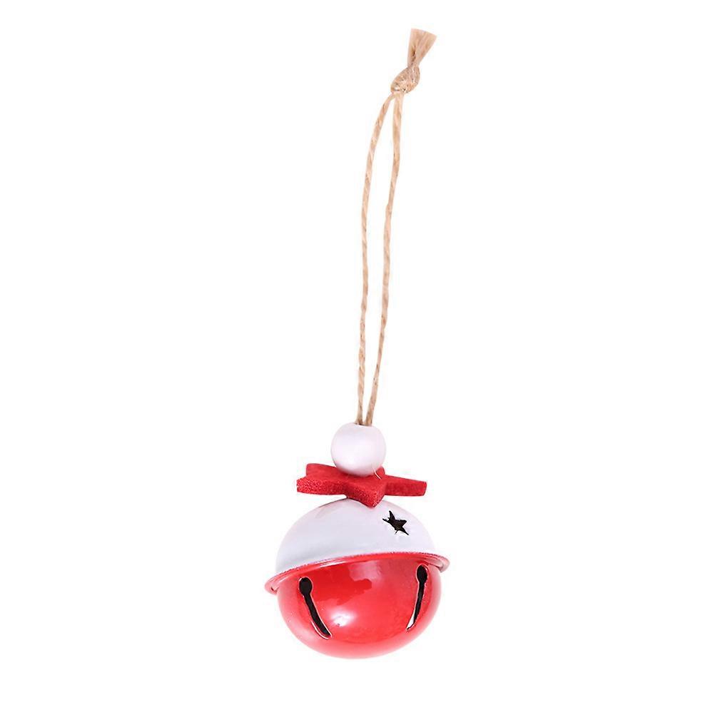 Christmas Decorative Props Bell for Adornment 6Pcs Red and White Pendant