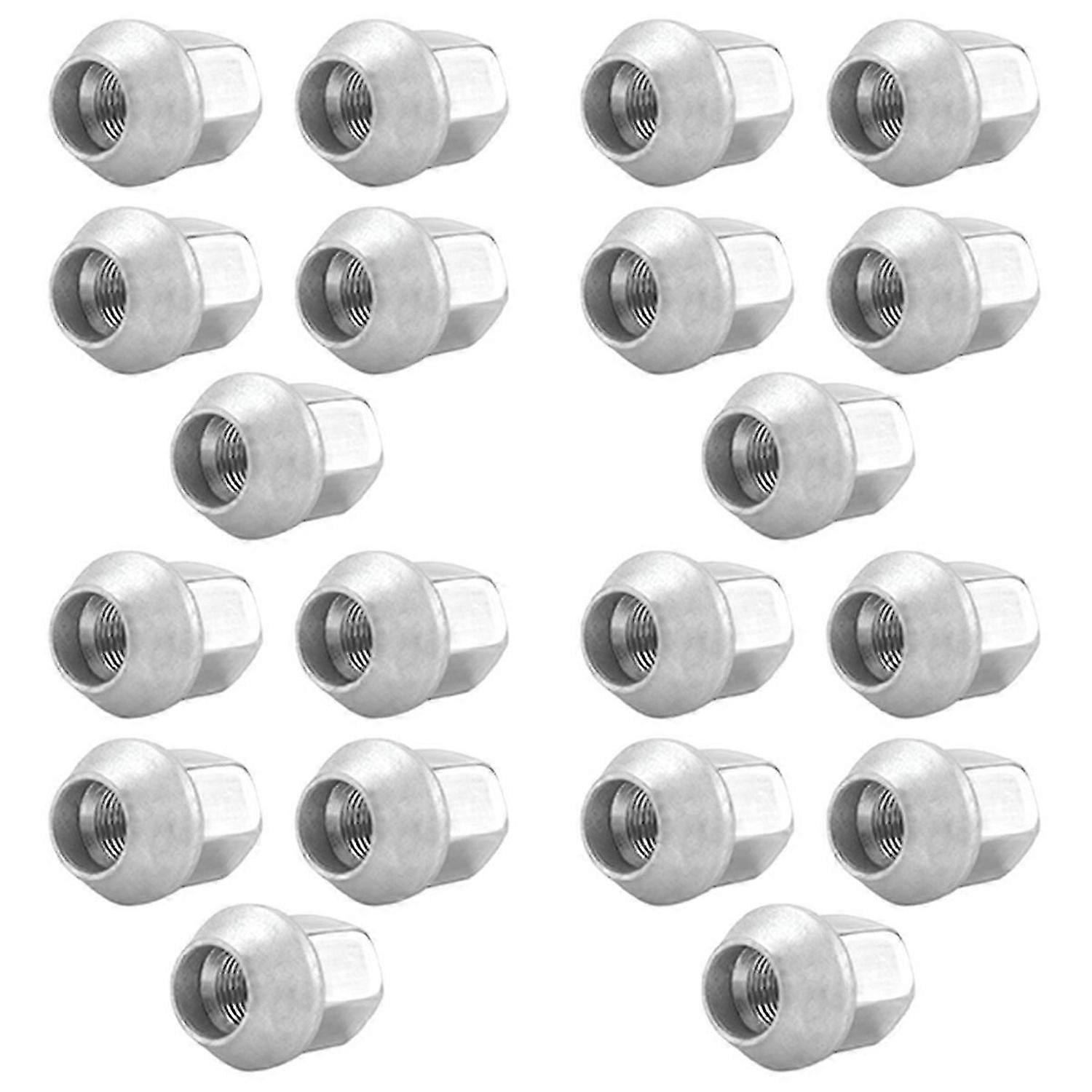 20Pcs παξιμάδι καρφιών μπουλονιών μπουλονιών Lug ροδών ταιριάζει LR001381 για τη γη 2 ασήμι Evoque