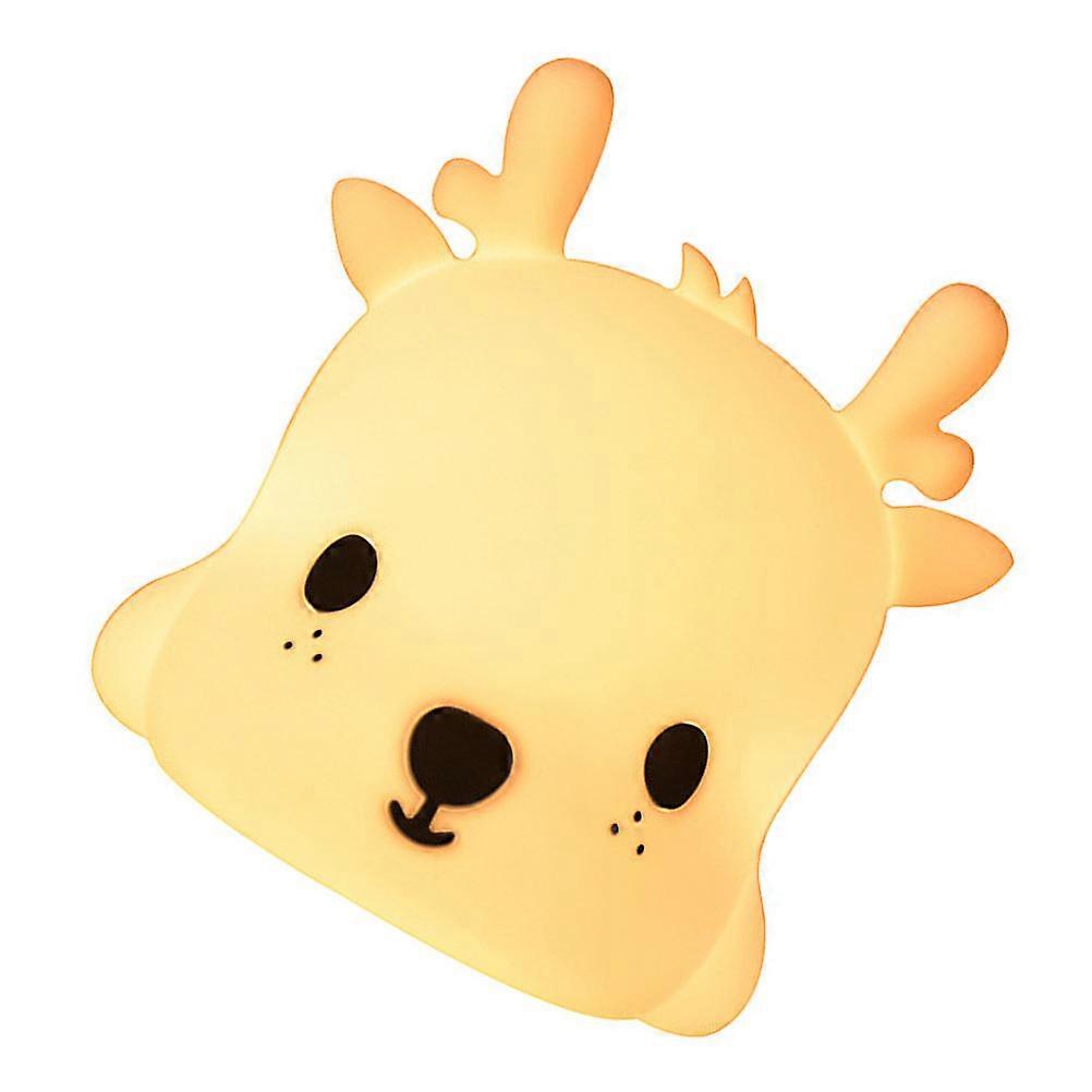 White USB Powered Deerlet Night Light for Dormitory Use Abs Silicone Material Night Lighting 1Pack