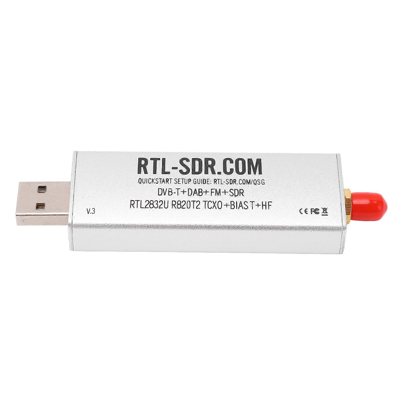 Récepteur radio RTL SDR R820T2 RTL2832U 1PPM TCXO SMA 500KHz‑1766MHz pour la réception du signal