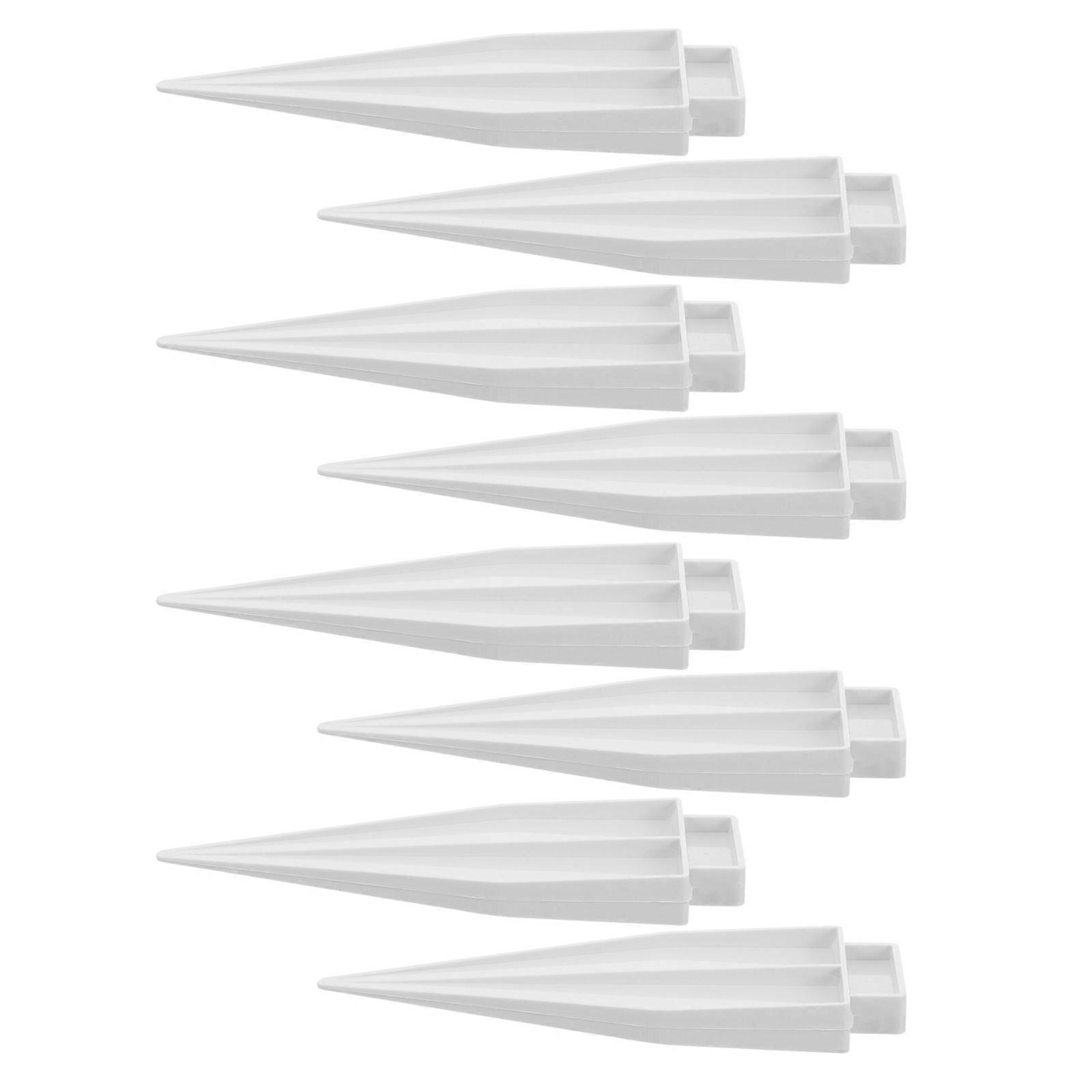 Fence Support Plastic Fence Plug for Decoration Garden 8Pcs White PVC