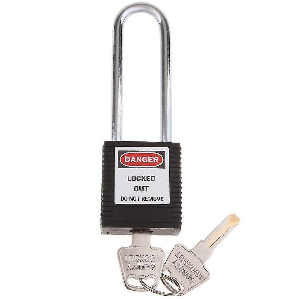 76mm Different Key Security Lockout Padlock Outdoor Black Metal