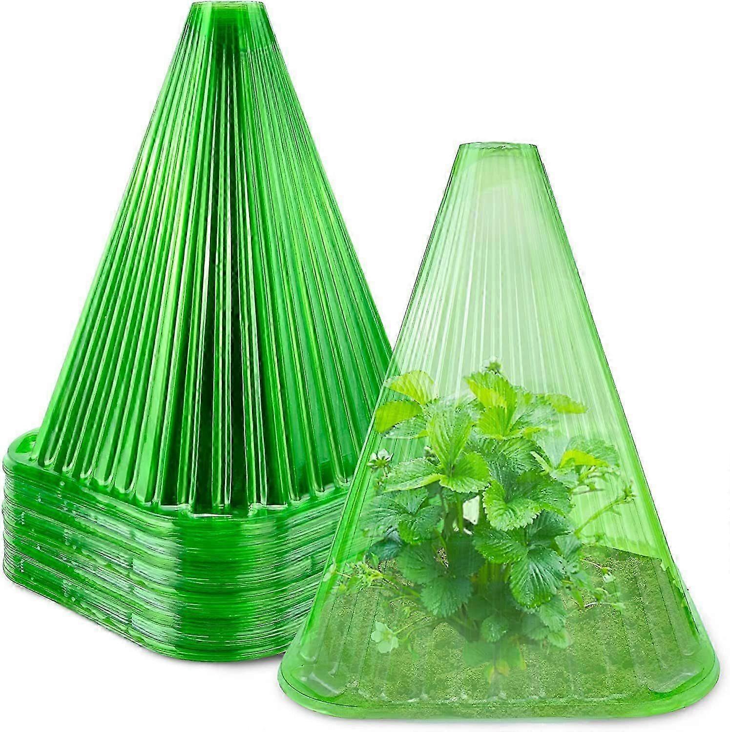 30 Pack Garden Cloches for Plants Reusable Plastic Small Plant Protector