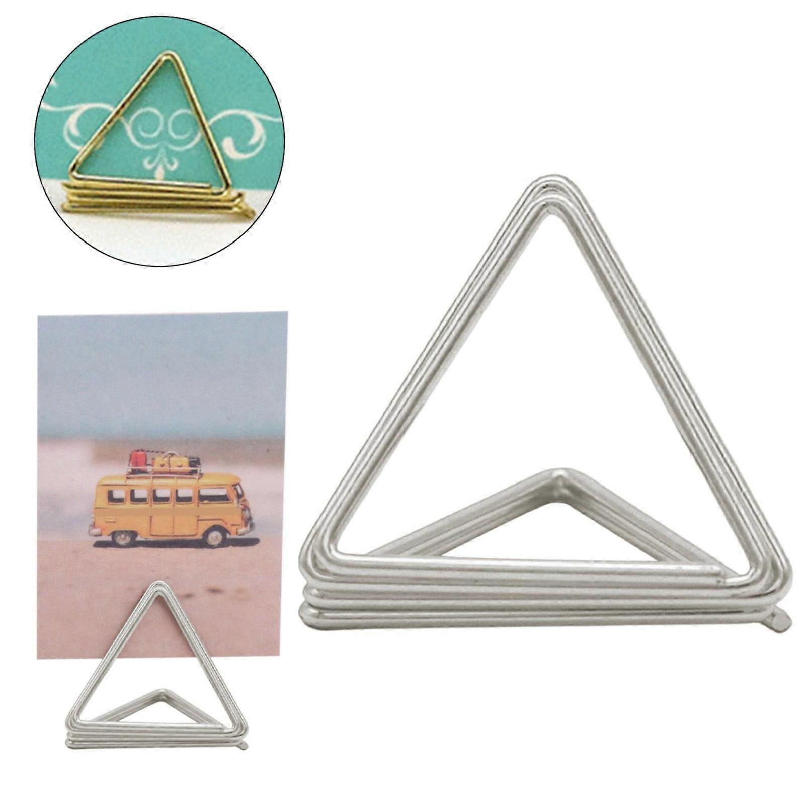 Creative Cute 2 Layer 3D Card Holder, Love Seat Design Metal Vertical Desktop Note Holder, Triangular Business Card Stand for Office & Stationery