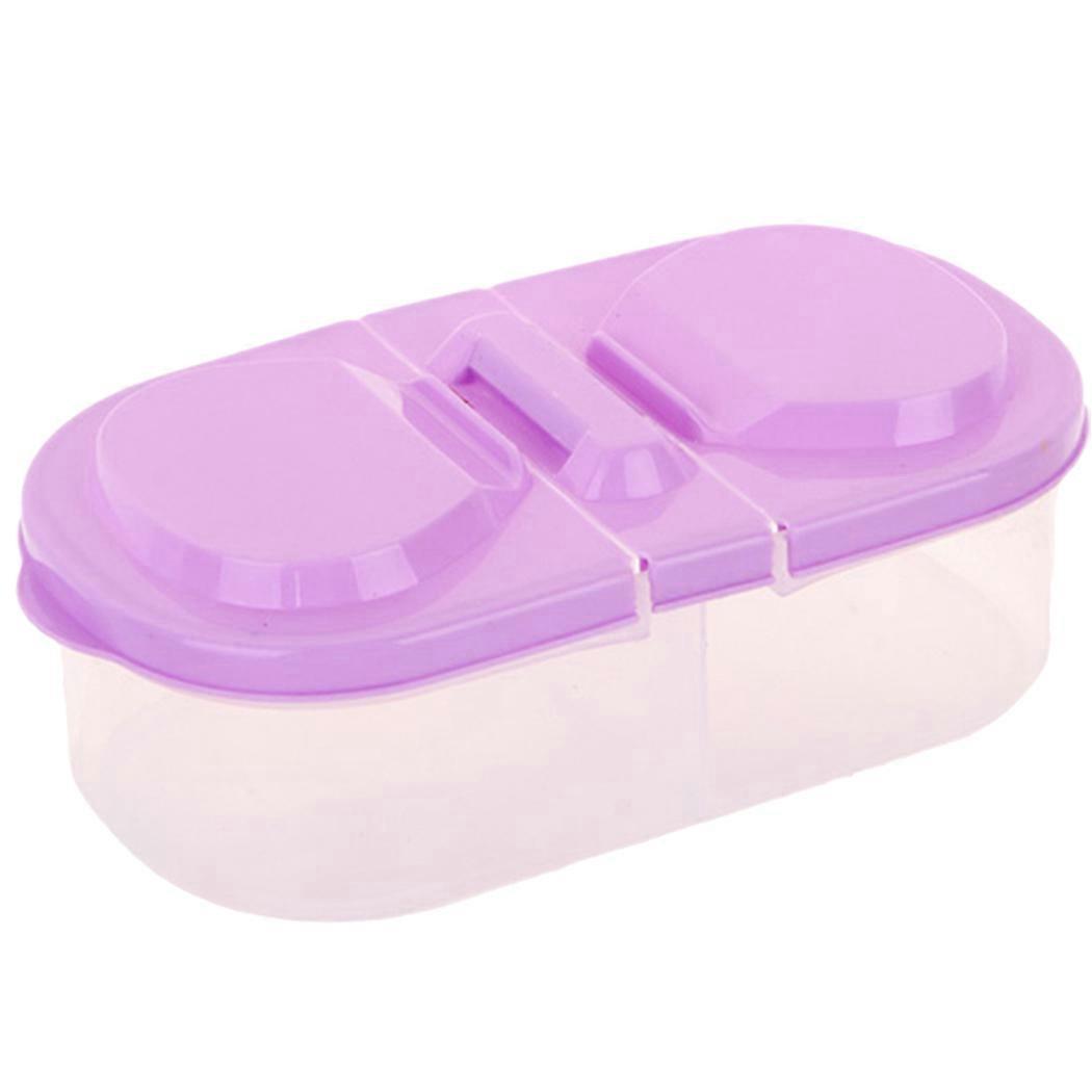 Food Storage Container Flip Lid 2-Compartments Box for Food Storage