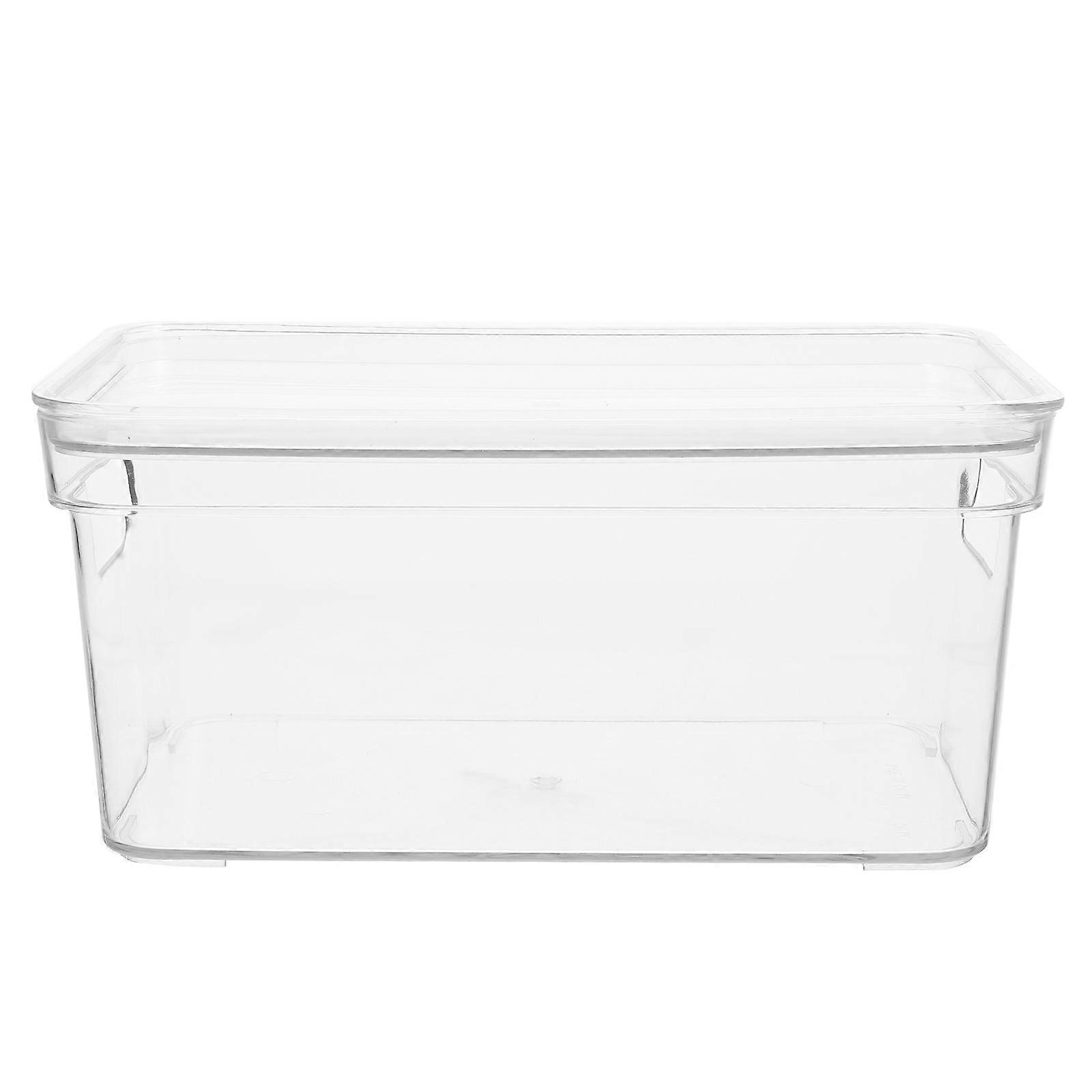 Transparent Storage Bin Box for Storage 2Pcs Stackable Tabletop Organizing Containers