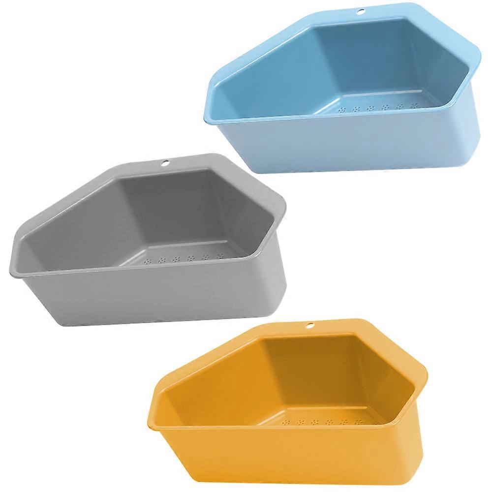 Triangle Shape Sink Drain Basket Plastic Filter for Kitchen 3Pcs