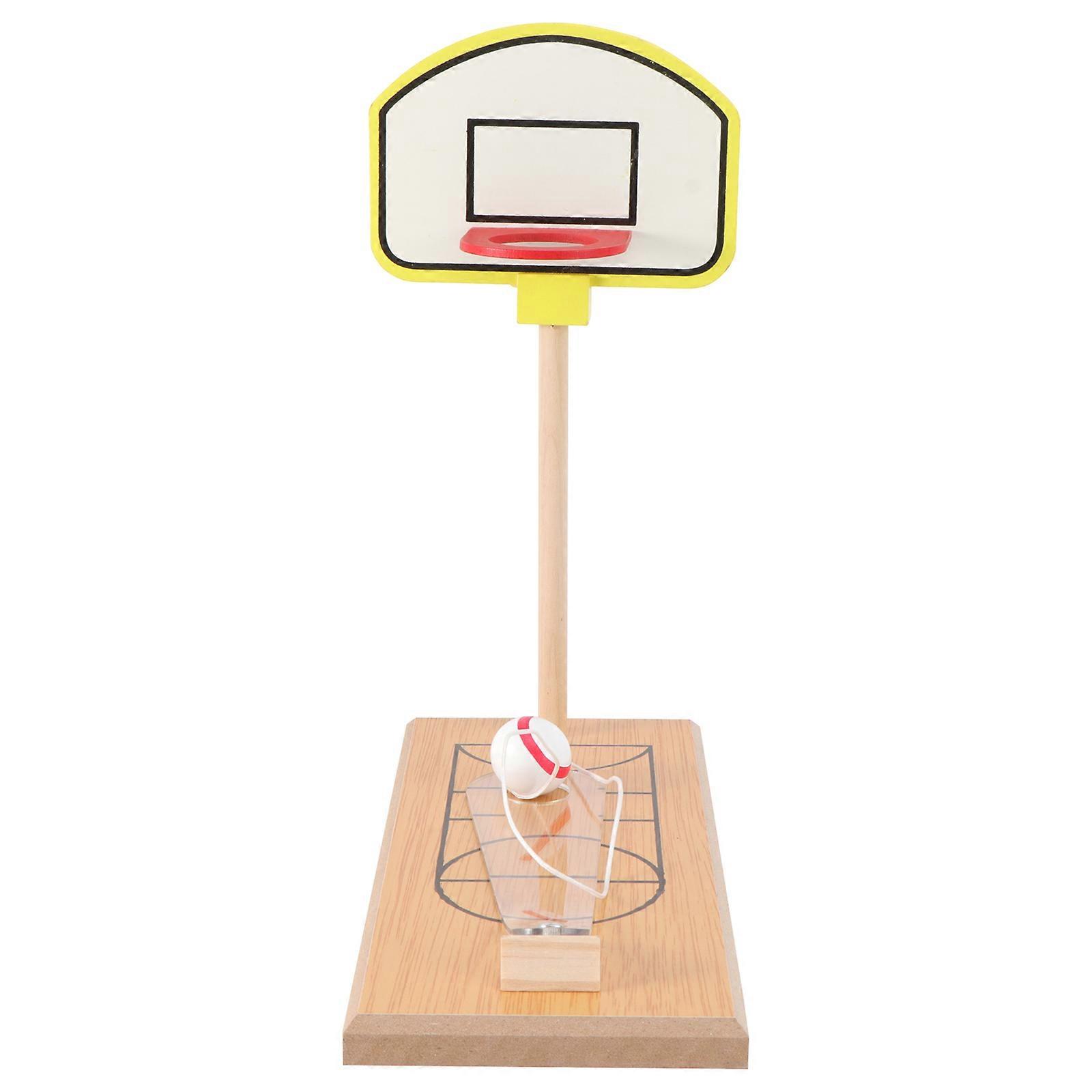 Table Basketball Game Wooden Shooting Toy for Interactive Play 2Pcs