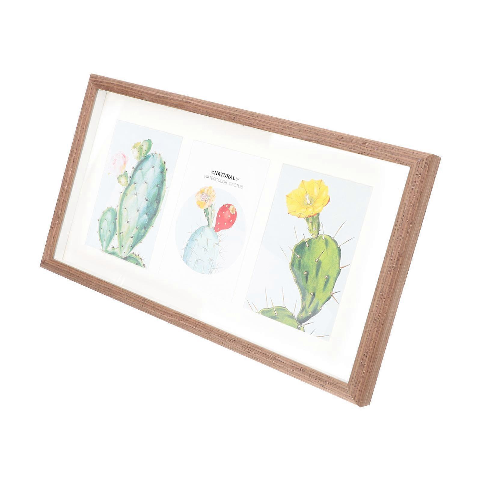 Rectangular Desktop Picture Holder Crafted From Quality Wood For Living Room And Bedroom Use 2Pcs