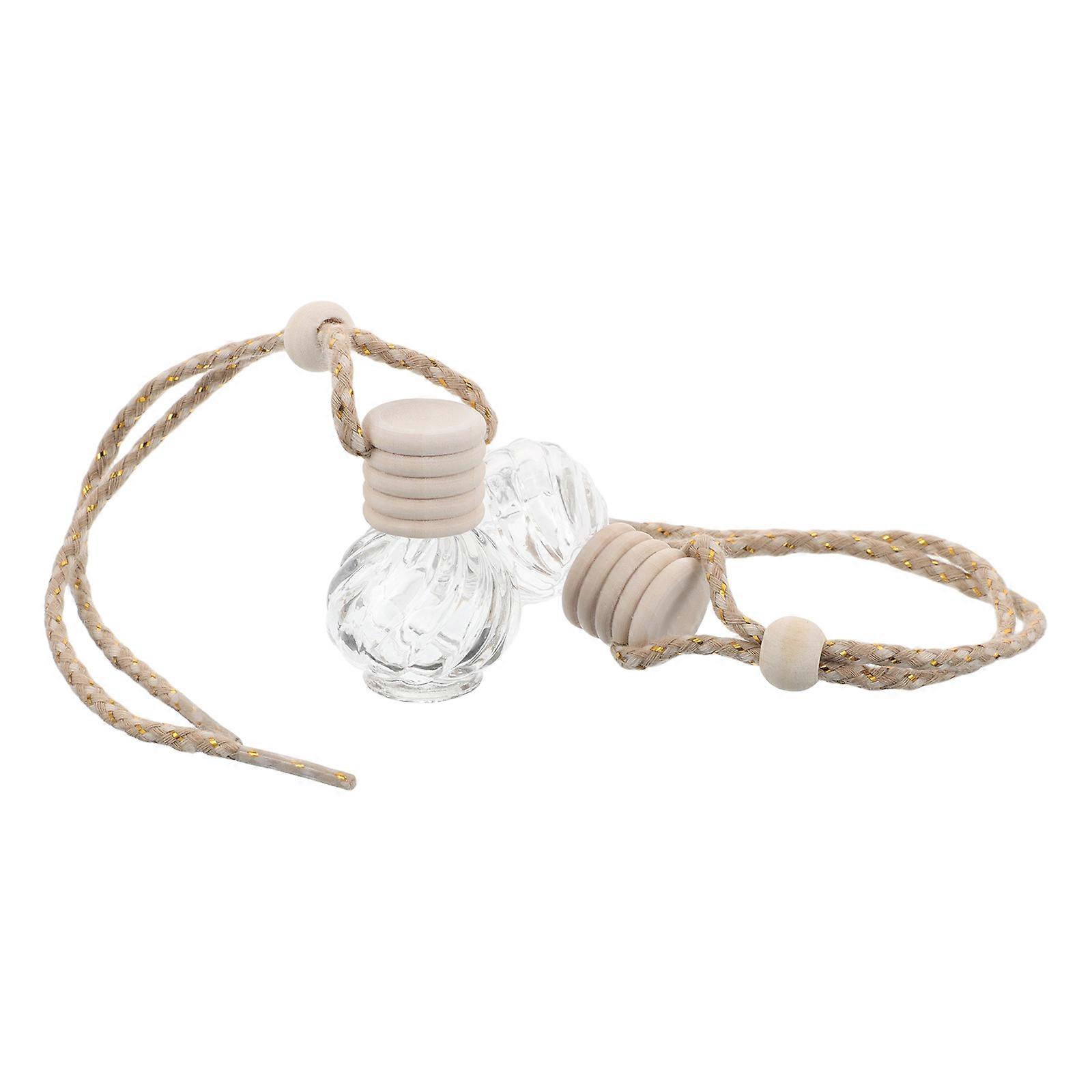 Hanging Diffuser Bottles for Car Aromatherapy 10Pcs Glass Refillable Holders