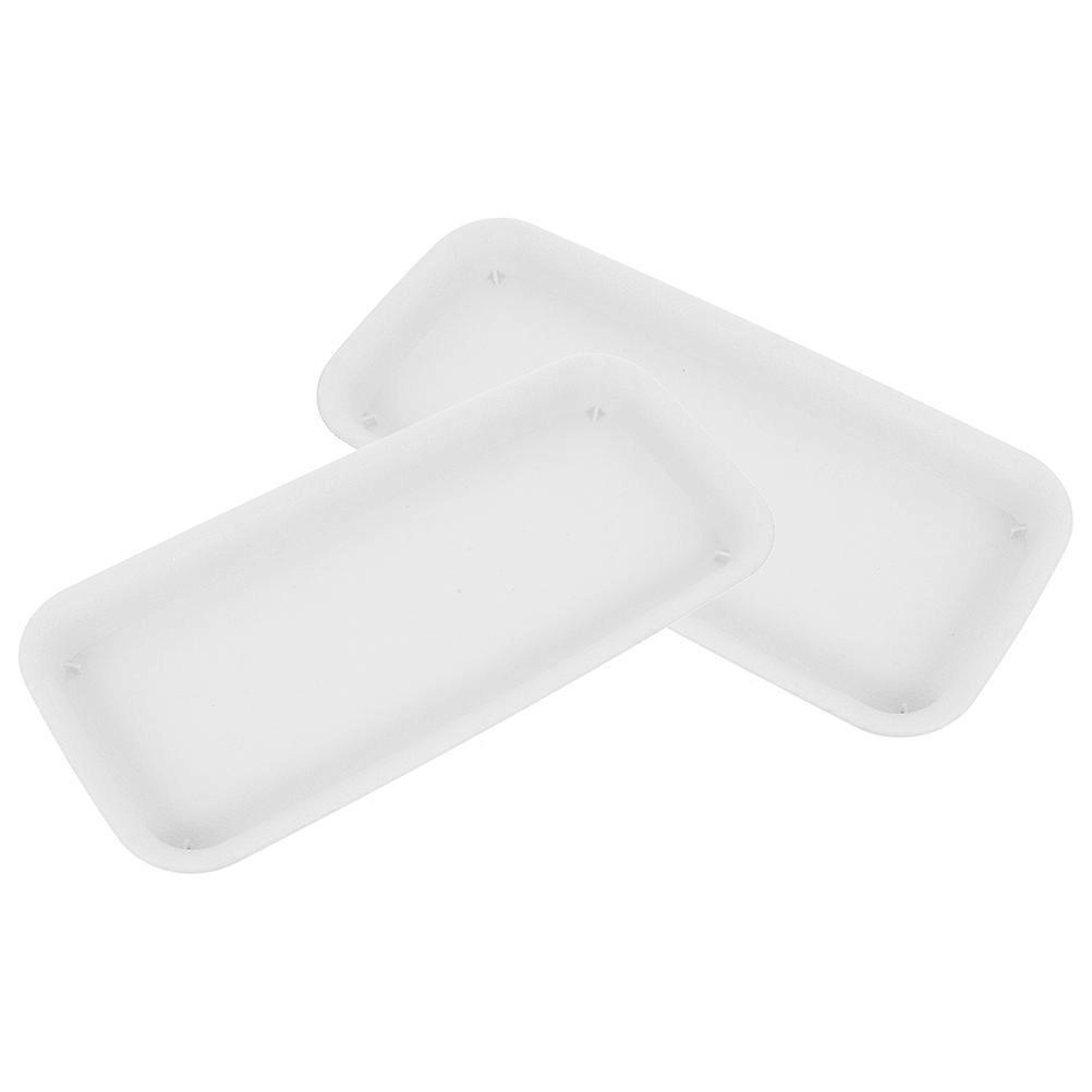 Planter Plates Rectangular Water Tray for Plants 10Pcs with Antislip Base