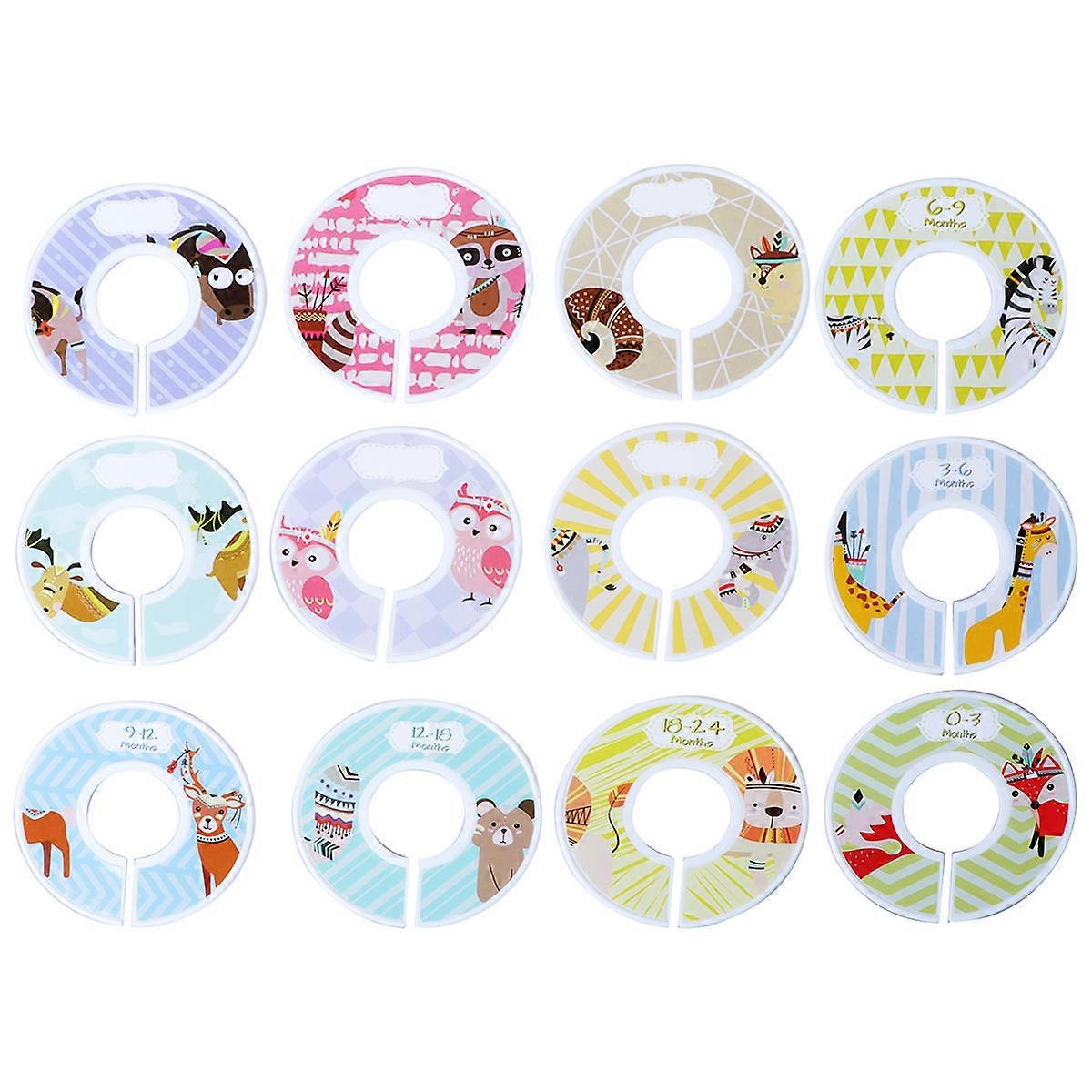 Market Size Display Clothes Size Dividers Baby Clothes Circle 36Pcs