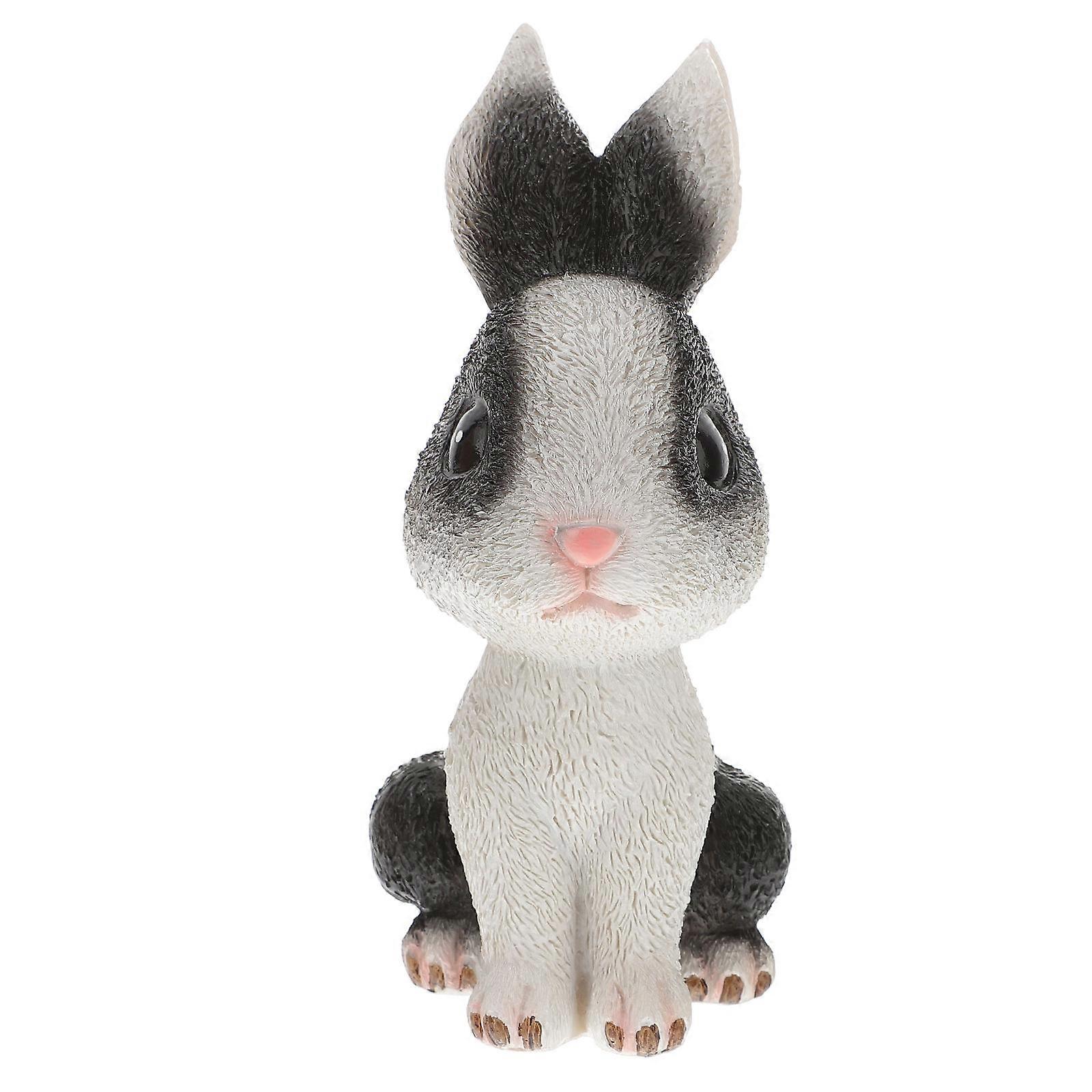Home Desktop Decoration Rabbit Figurines for 2Pcs Ornament Use