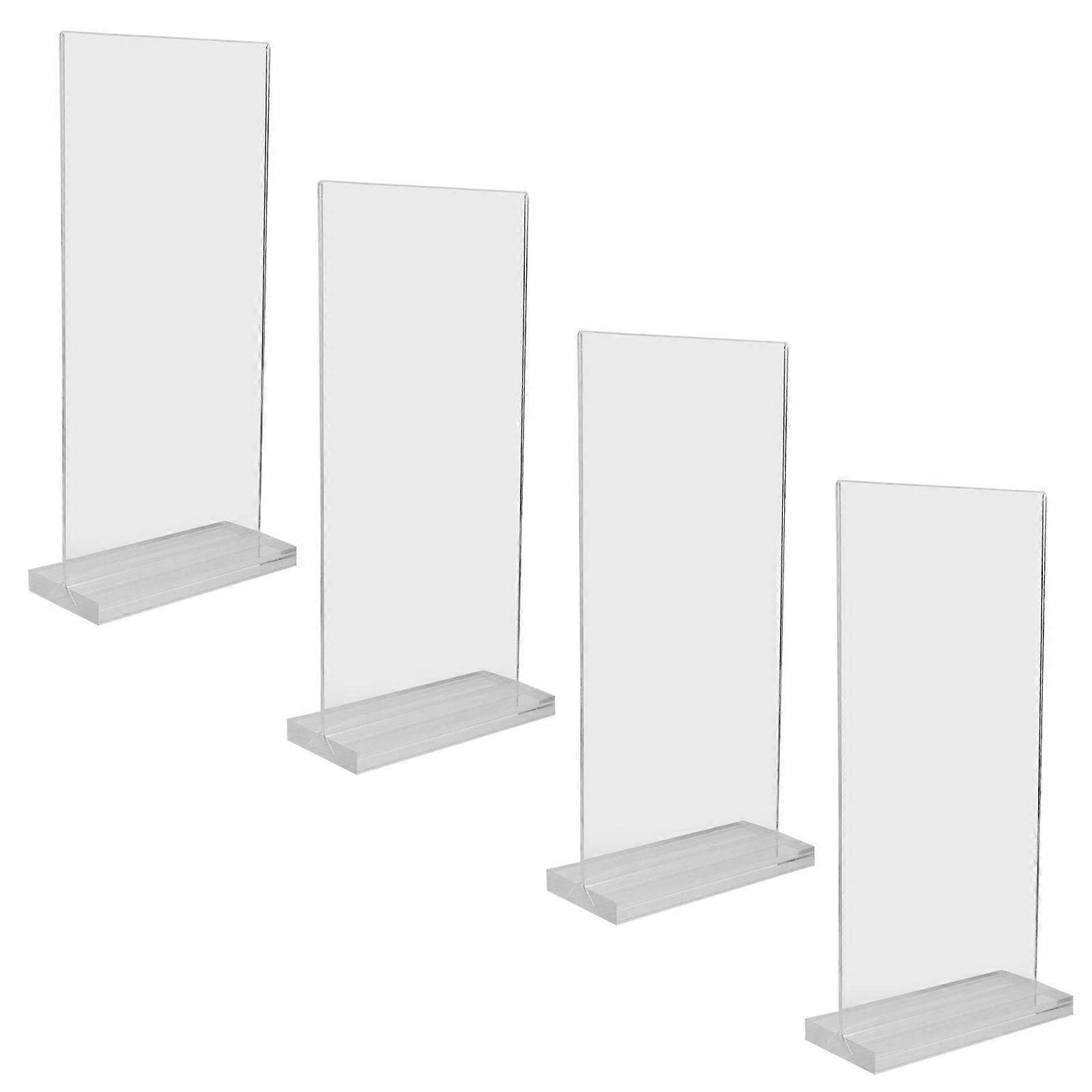 Menu Holders For Desktop Signage In Reception Areas Weddings Restaurants With T-Shaped Design 4Pcs