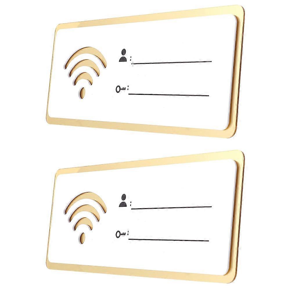Wifi Password Wall Sign For Office Guests Simple Pcs Rectangular Acrylic Display