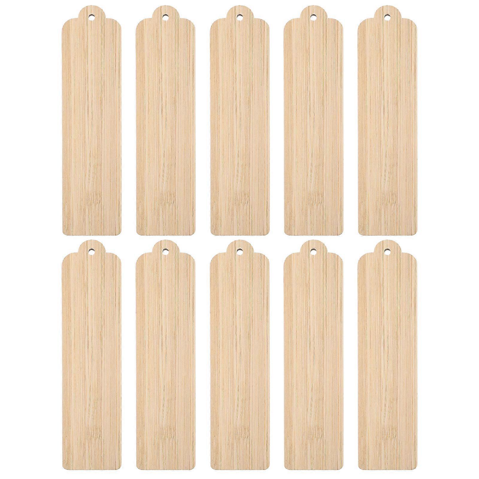 DIY Wooden Craft Bookmarks Wood Tags for Reading 30Pcs Set