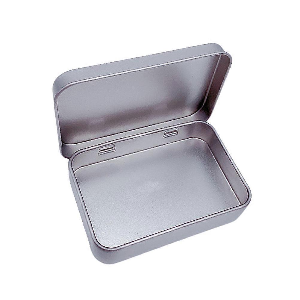 Clamshell Design Rectangular Tin Storage Box For Travel And Daily Use 9.5X6X2.2Cm 12Pcs
