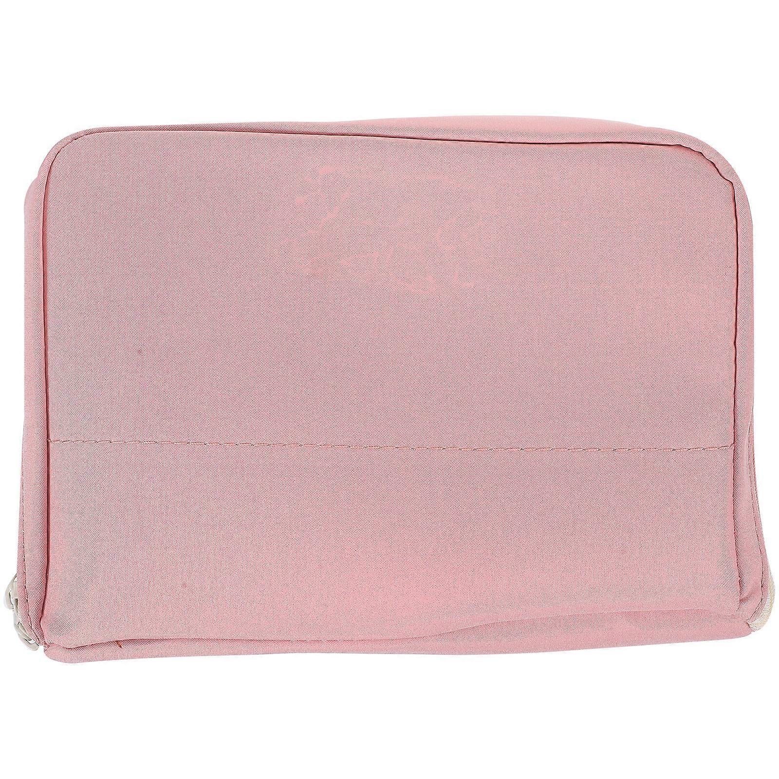 Rectangular Pencil Bag Organization Solution For Office Supplies In Lightweight Pink Canvas 4Pcs