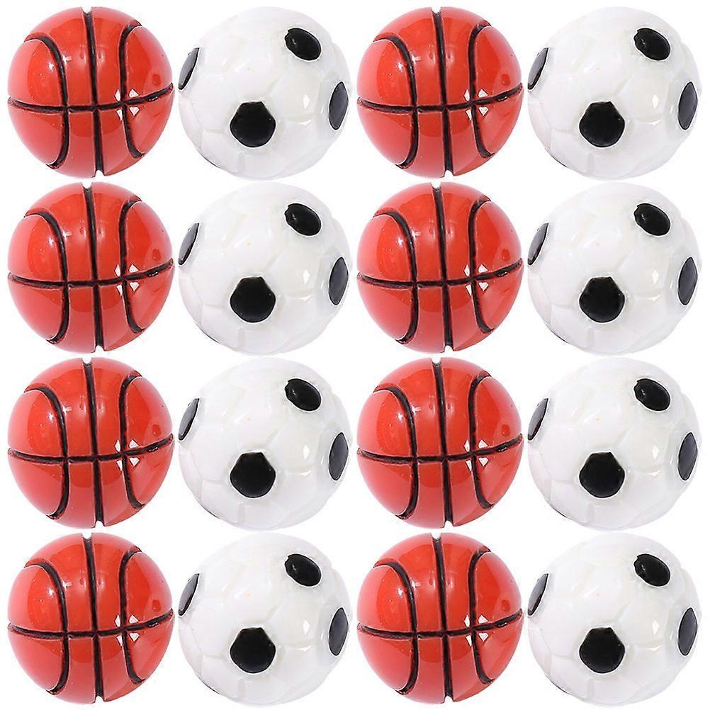 Resin Basketball Soccer Set for Miniature Scene Decor with 80Pcs