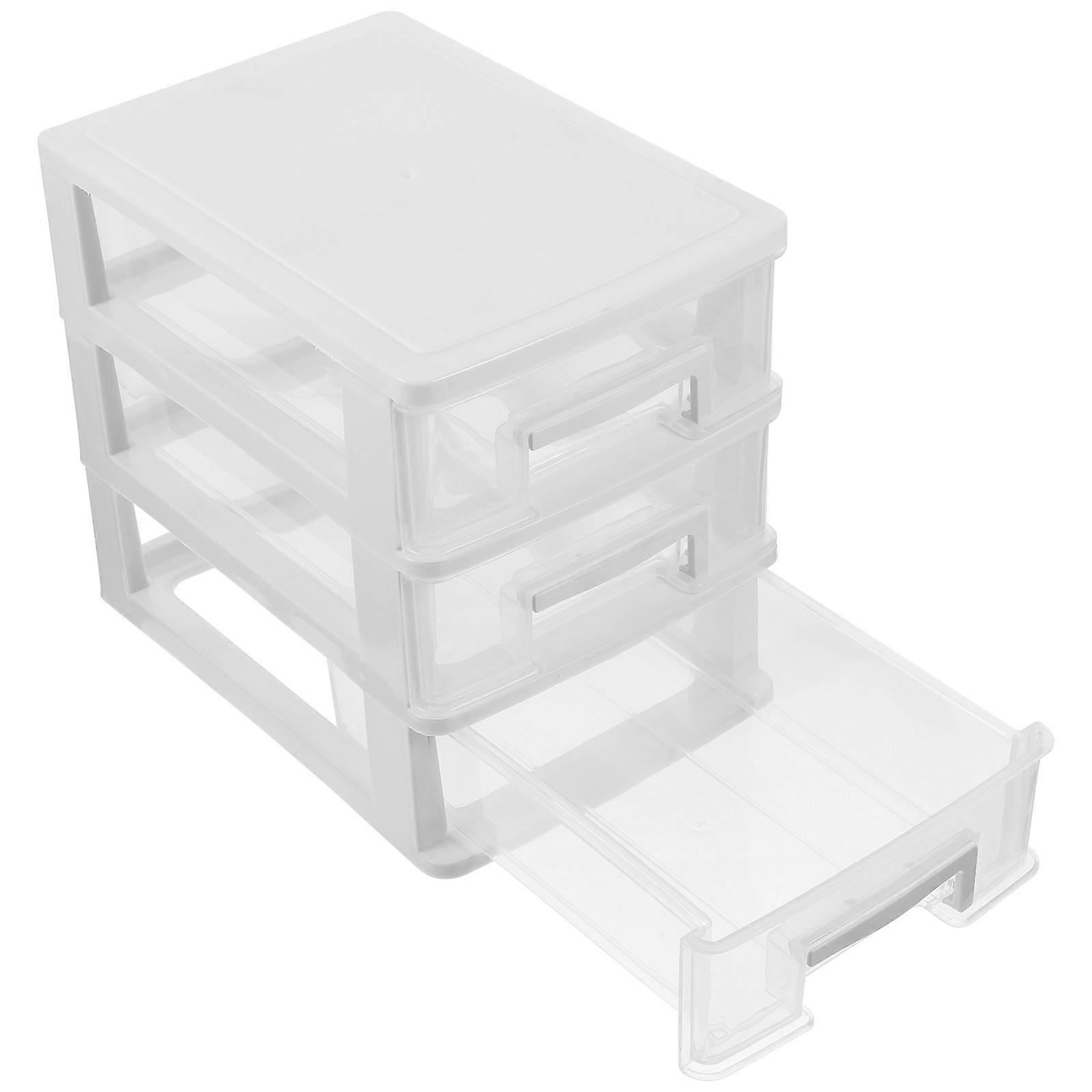 Plastic Storage Box Desktop Organizer for 2Pcs Sundries Holder