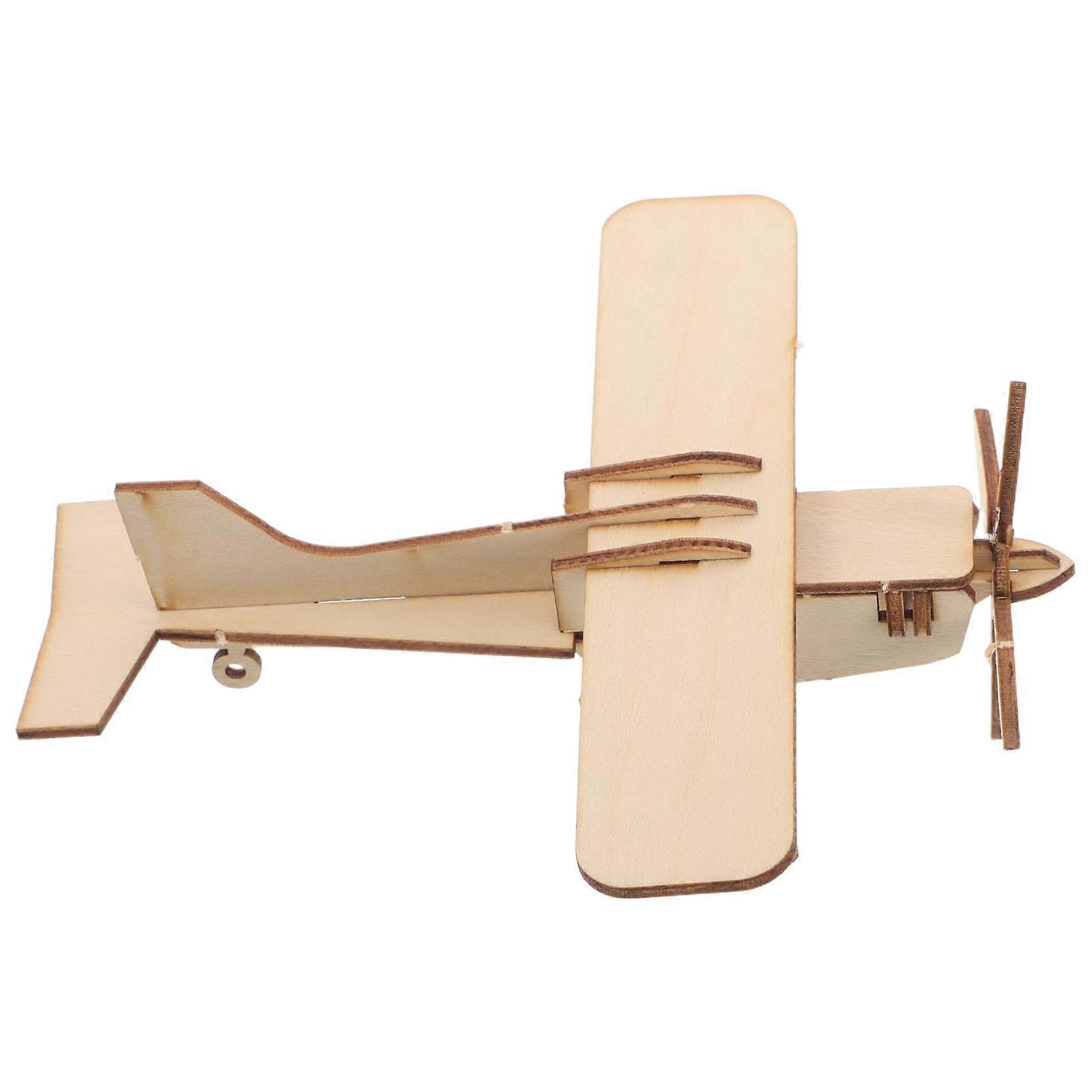 Wooden DIY Painting Airplane Model for Assemble 3Pcs Craft Kit