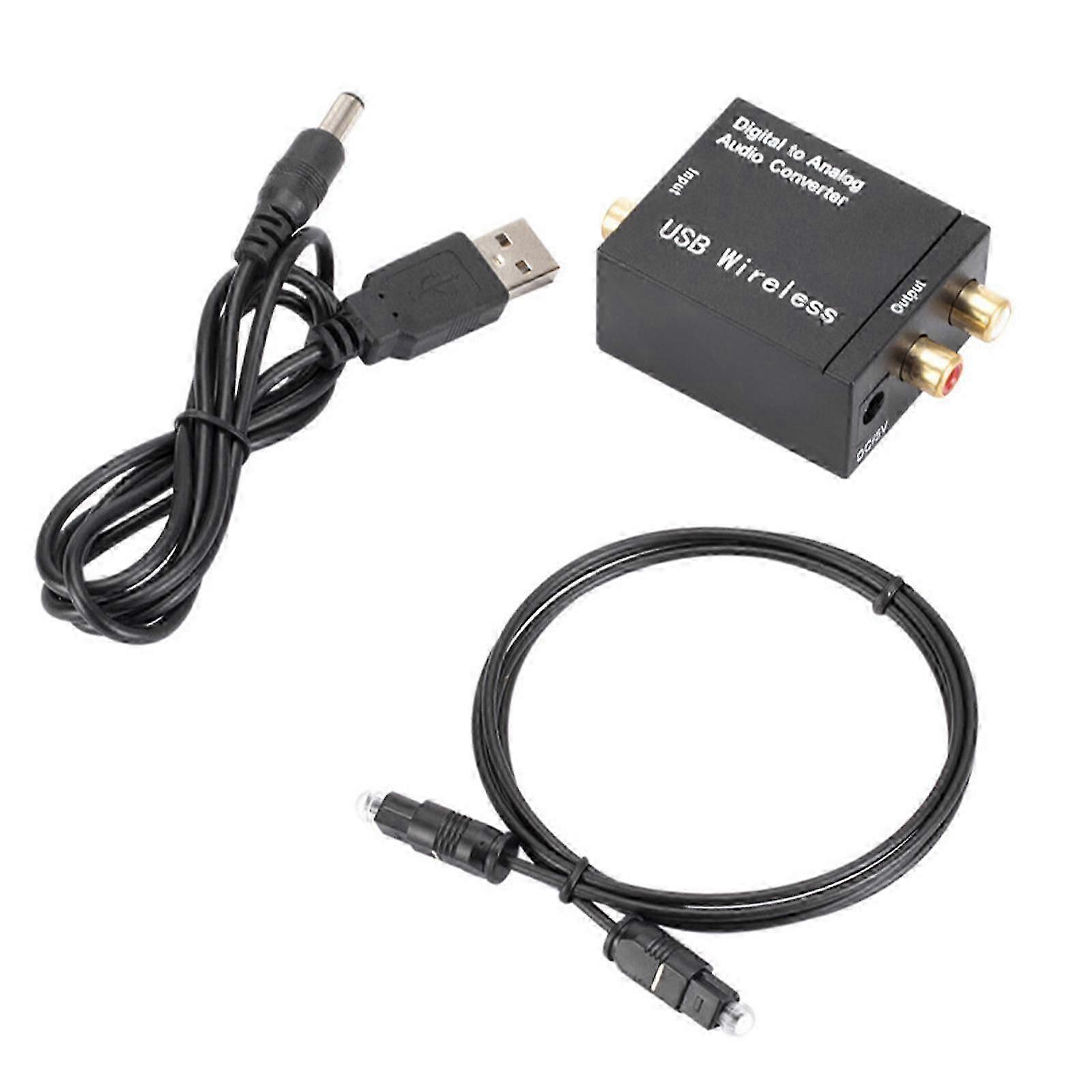 Optical Coaxial Toslink Digital to Analog RCA L/R Audio Converter Adapter