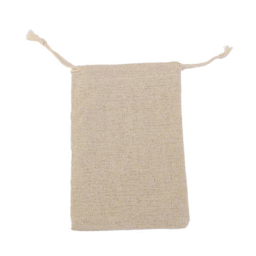 Linen Jute Drawstring Gift Bags for Loading Stuff 10Pcs Beige Sack