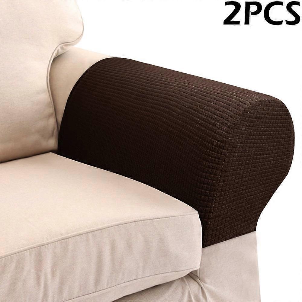 Ghopy 2pcs Sofa Arm Covers, Spandex Stretch Waterproof Dustproof Protector for Couches Recliner Armchairs, compatible with most sofas