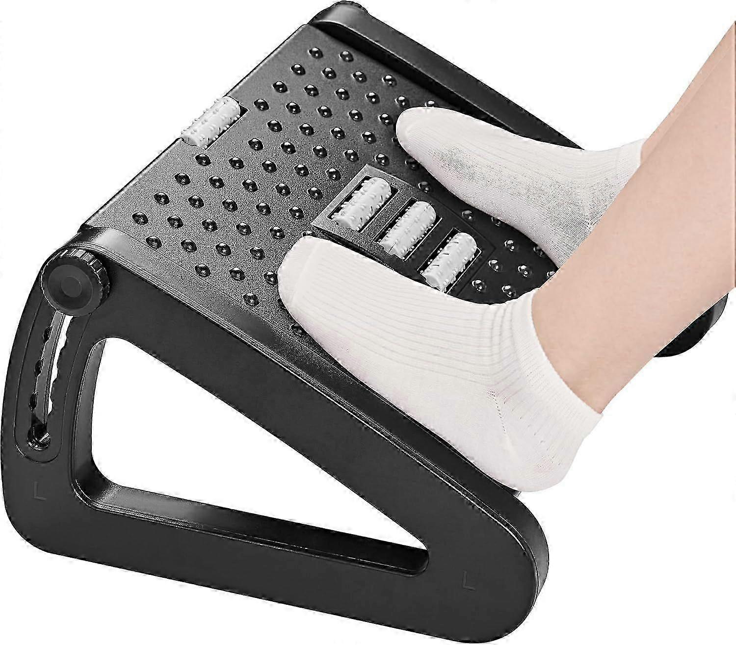Office Footrest, Ergonomic Adjustable Height Footrest with Massager Function for Office and Home 25-26