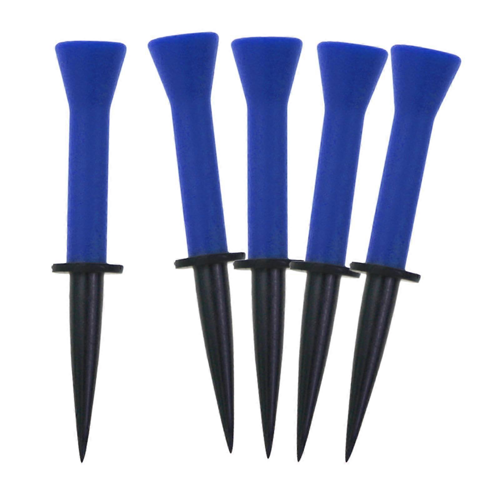 Rubber Golf Tees 5 Pack Blue 7.6 cm Height Backyard Practice Ball Holder