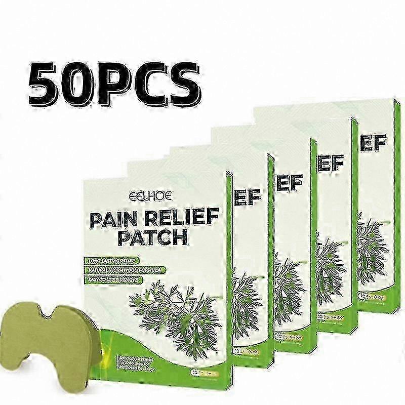 Herbal Self-Heating Pain Relief Patch for Knee Cartilage Support with Wormwood Extract - 50 Count