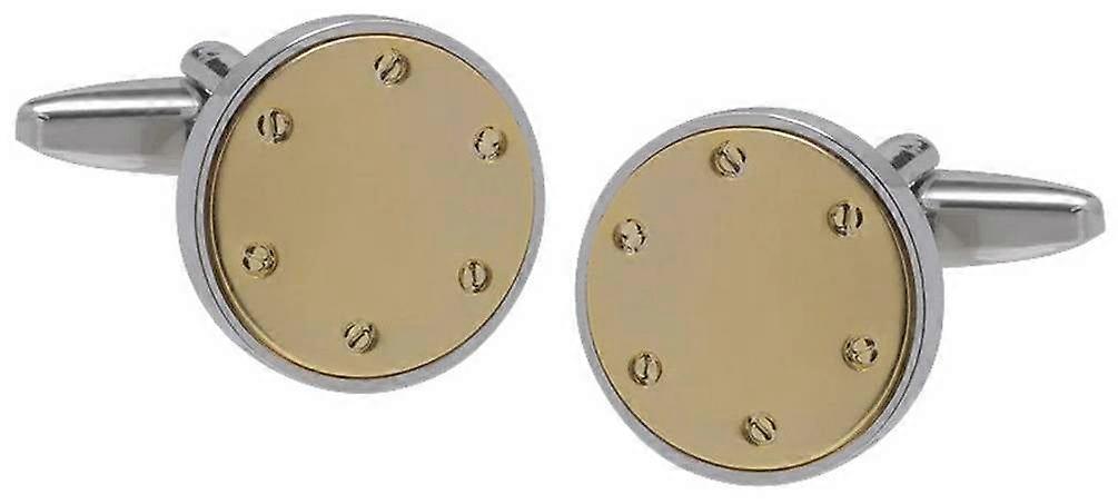 David Van Hagen Rivet Cufflinks - Silver/Gold