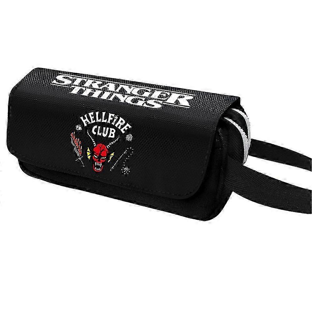 Stranger Things Themed Double Zipper Pencil Case with Large Capacity for UK Fans