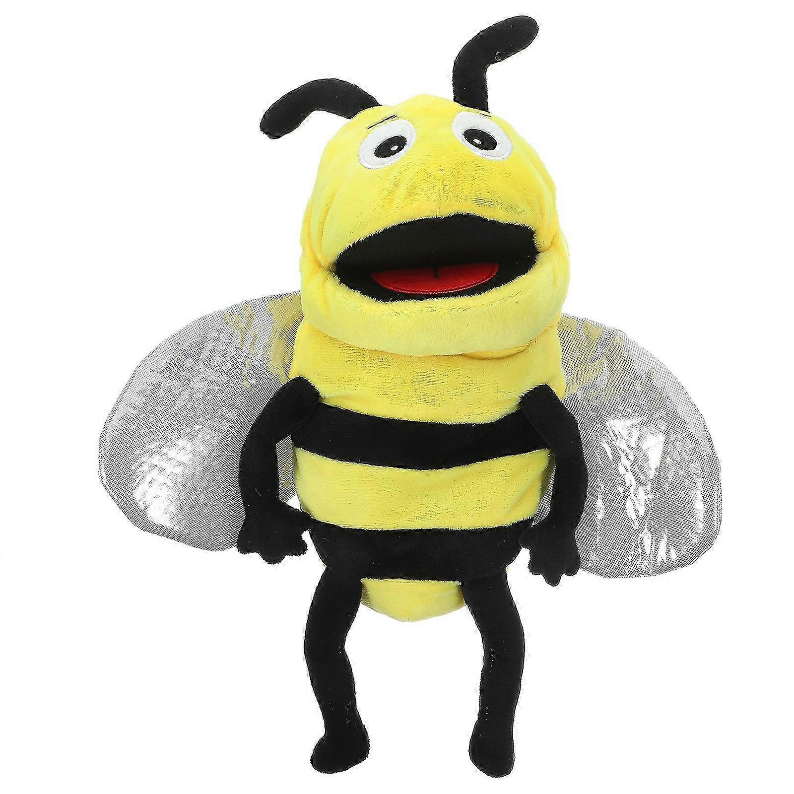 Storytelling Plush Puppet Interactive Bee Hand Puppet Cartoon Plush Animal Hand Puppet 25-26s