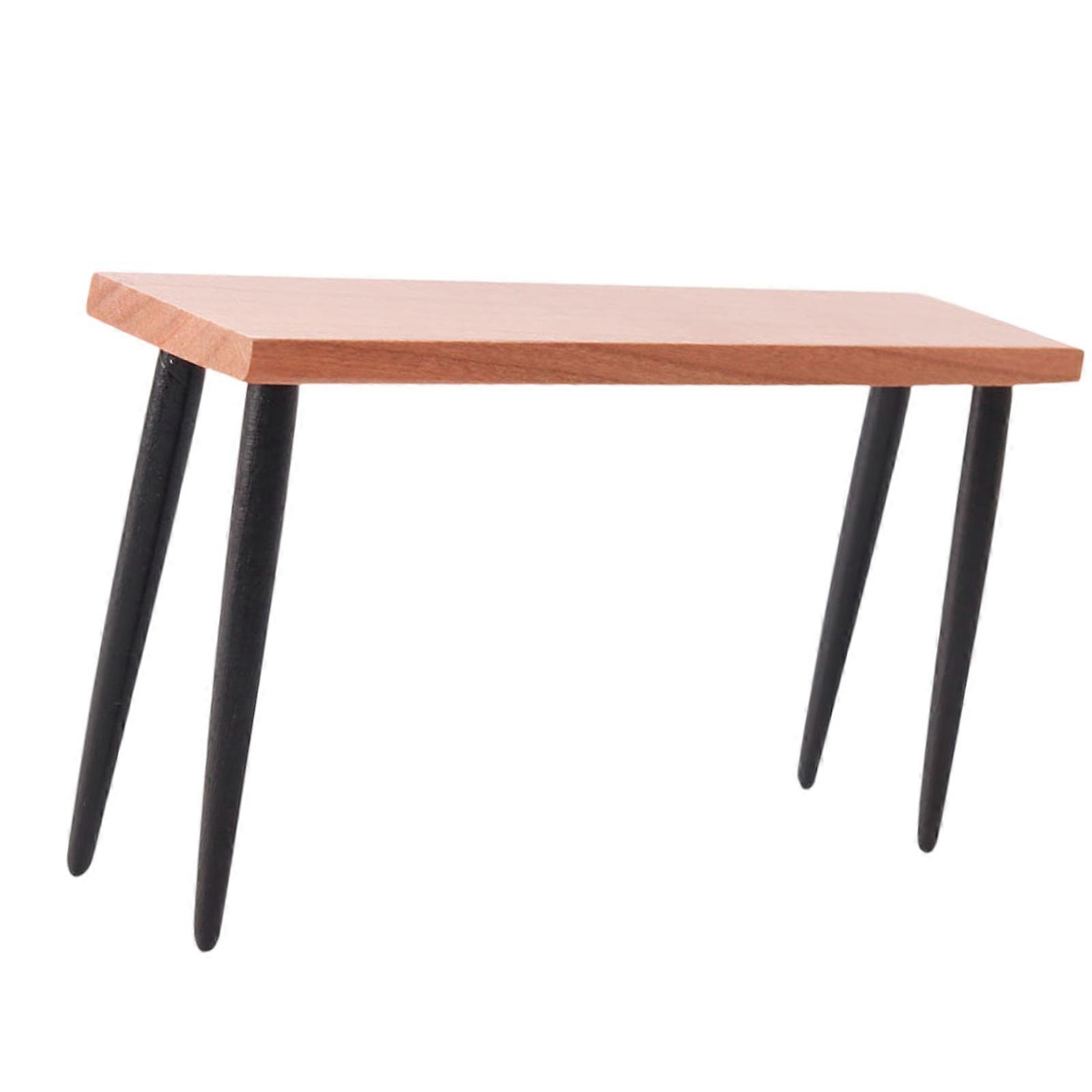 Realistic Wood Counter Zakka Realistic Pretend Play for Role Display Bar Counter Model Decorative Counter 1:12 Doll House Multicolor