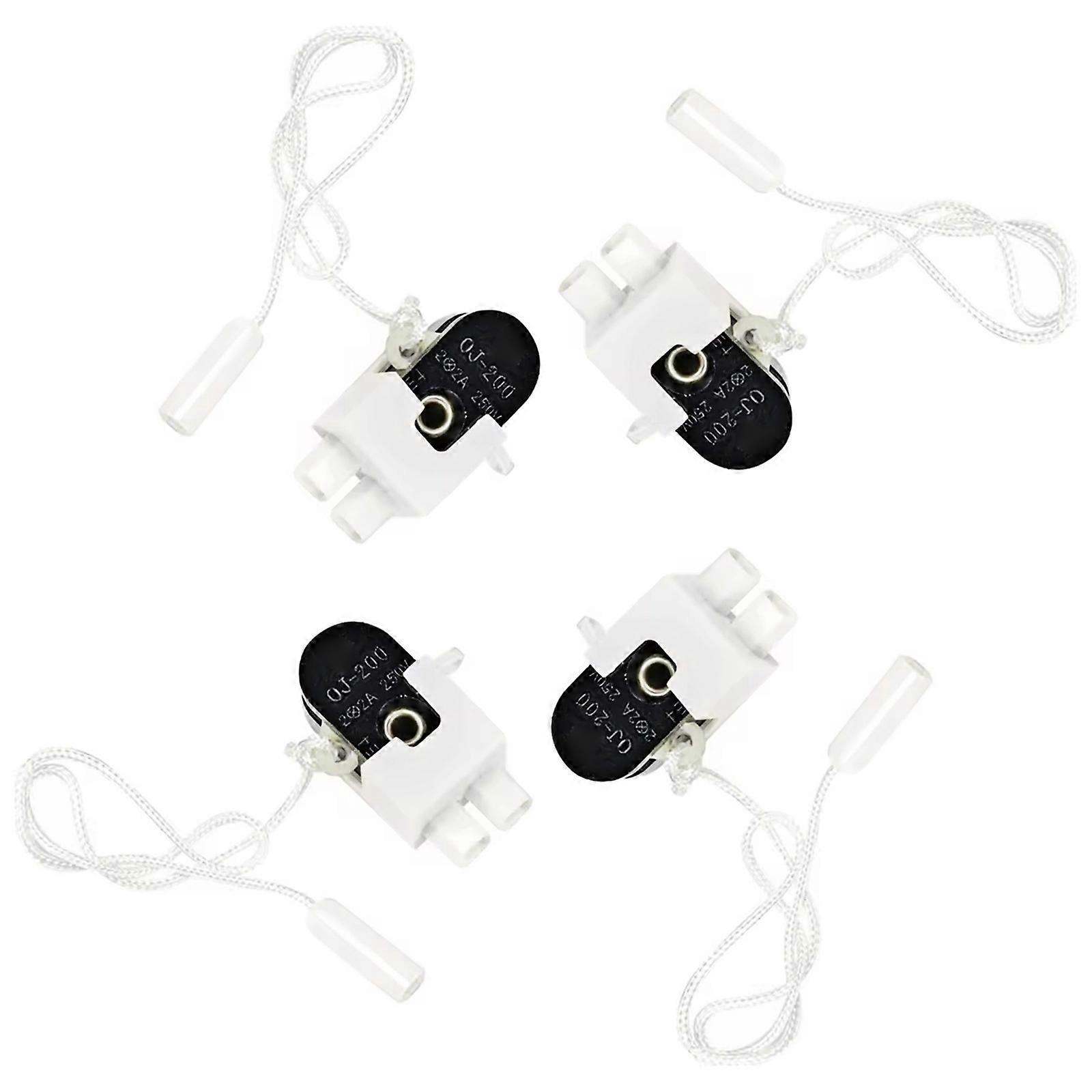 4 peças multiuso 2a 250v miniatura interruptores com fio fáceis de usar para luminárias domésticas ventilador de teto pingente luz multicolor