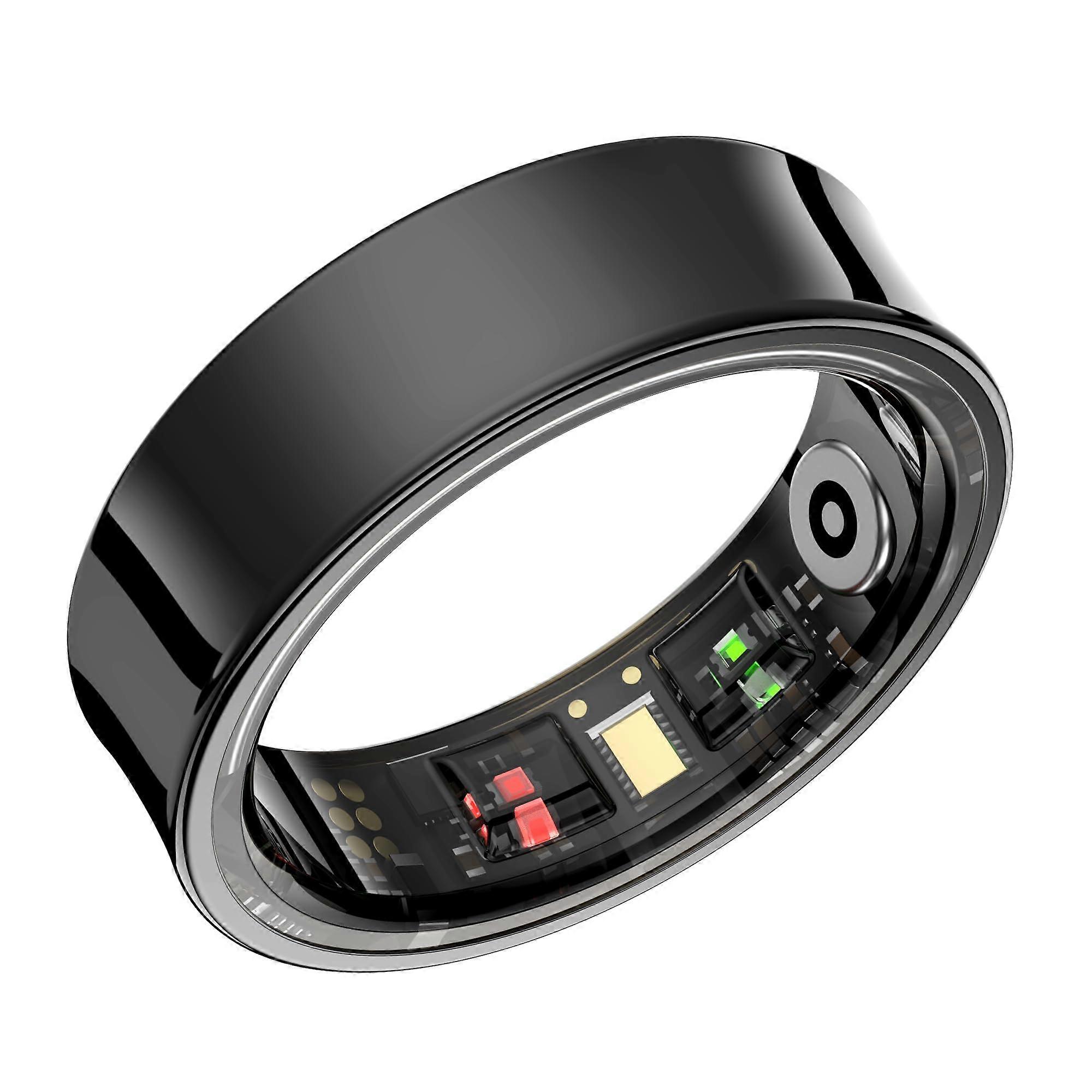 Fitness Ring SpO2 Sleep Monitor 5ATM Waterproof iOS Android Compatible No Subscription 7Day Battery Size 9 Black UK 7