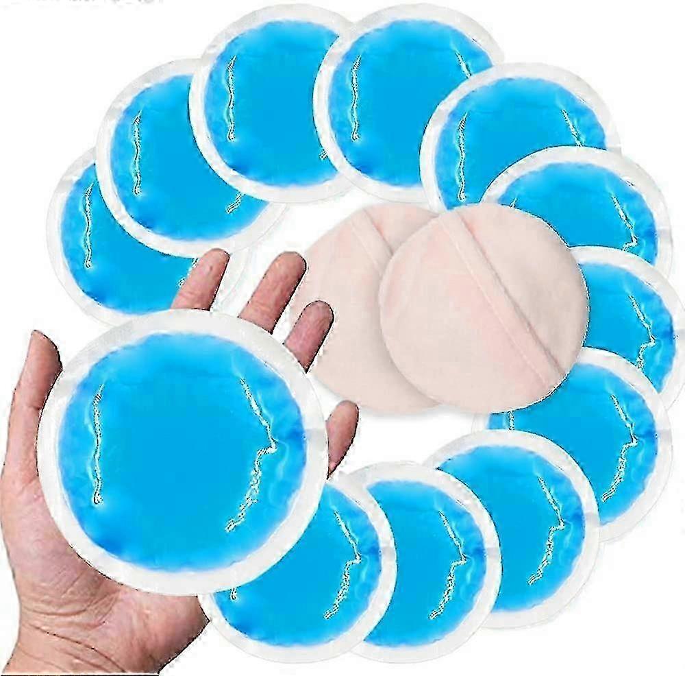 Improved Reusable Cold Compress Kit with Round Gel Ice Packs - 10 Pack for Instant Pain Relief