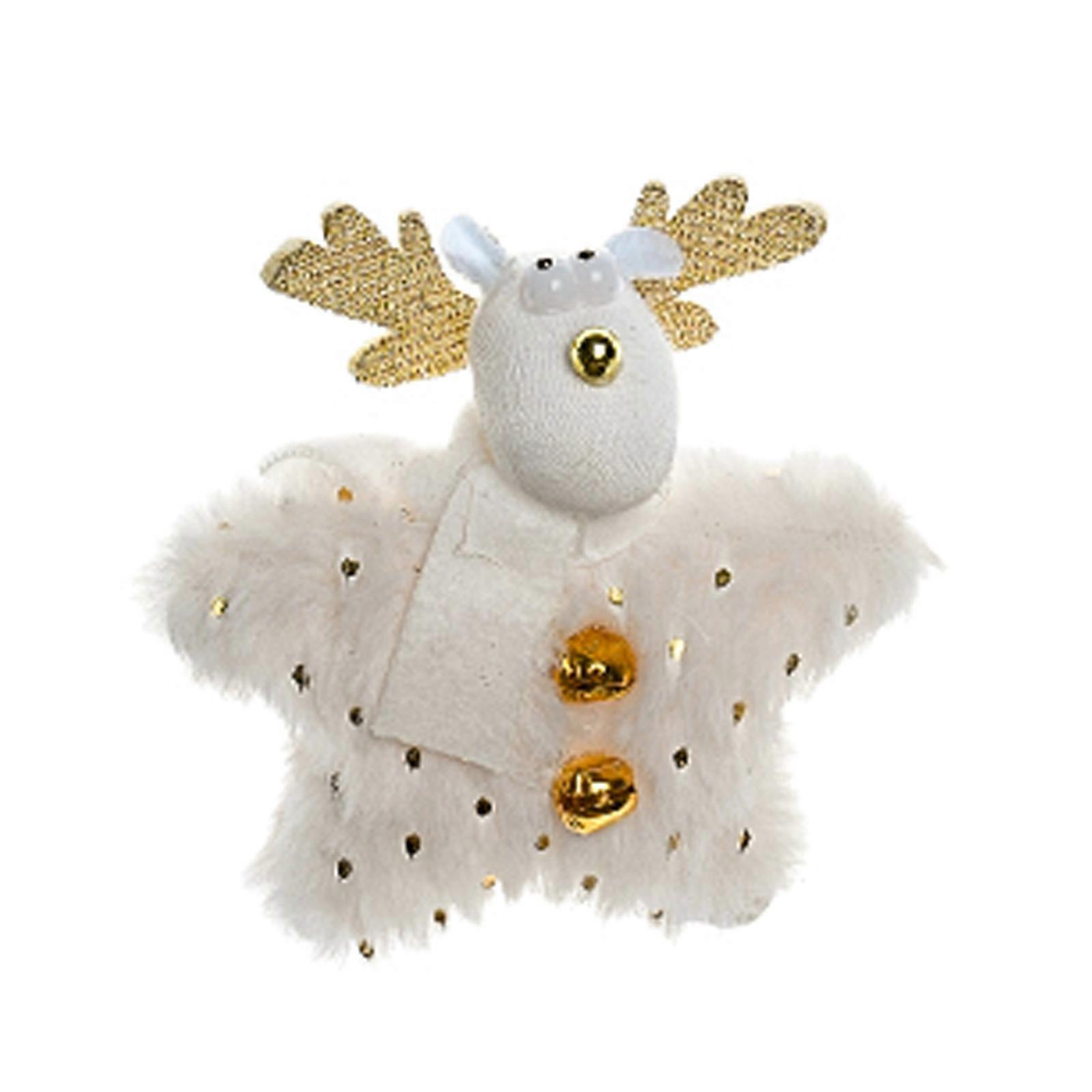 Plush Santa Reindeer Christmas Tree Decoration Plush Doll Hanging Ornament for Front Door Mantels Wreath Window Display Multicolor