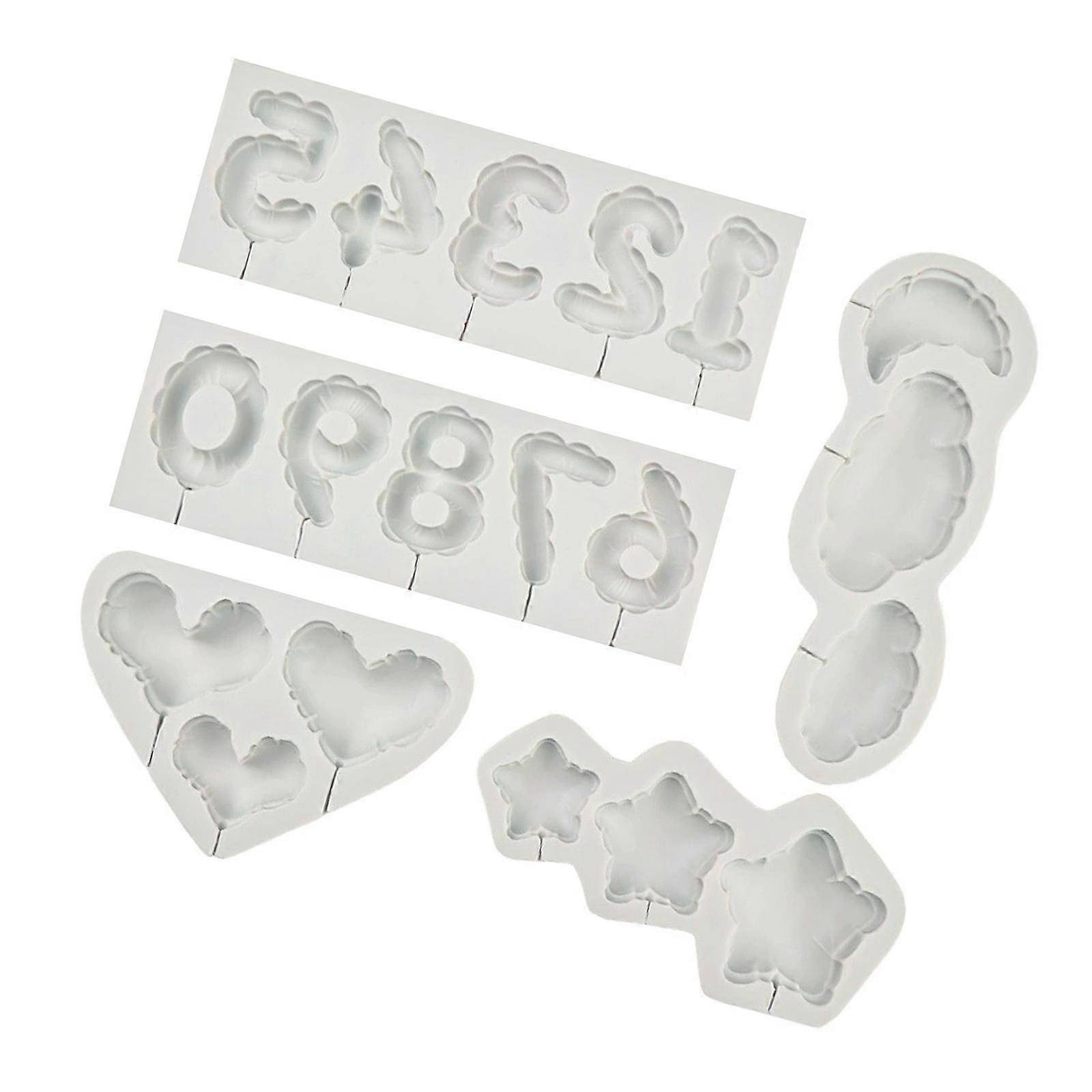 Heart Star Cloud Silicone Molds Making Mousses Cake Molds Decorating Baking Tool for Making Chocolate Fondant Dessert Multicolor