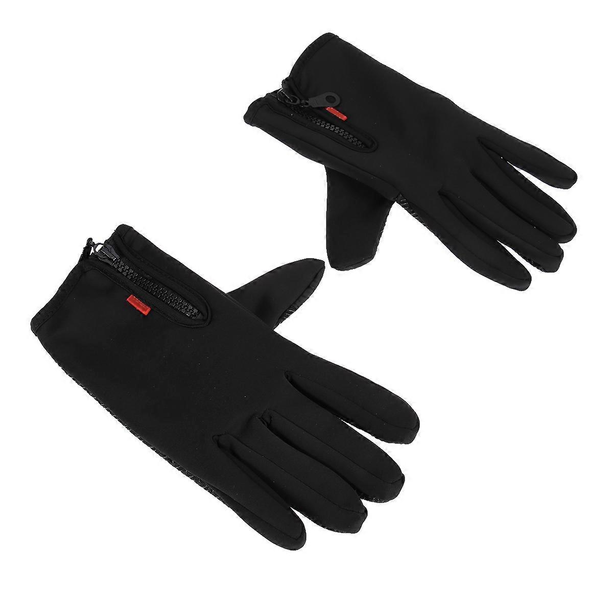 Warm Fleece Lined Gloves Windproof Glove Mittens Touch Screen Gloves