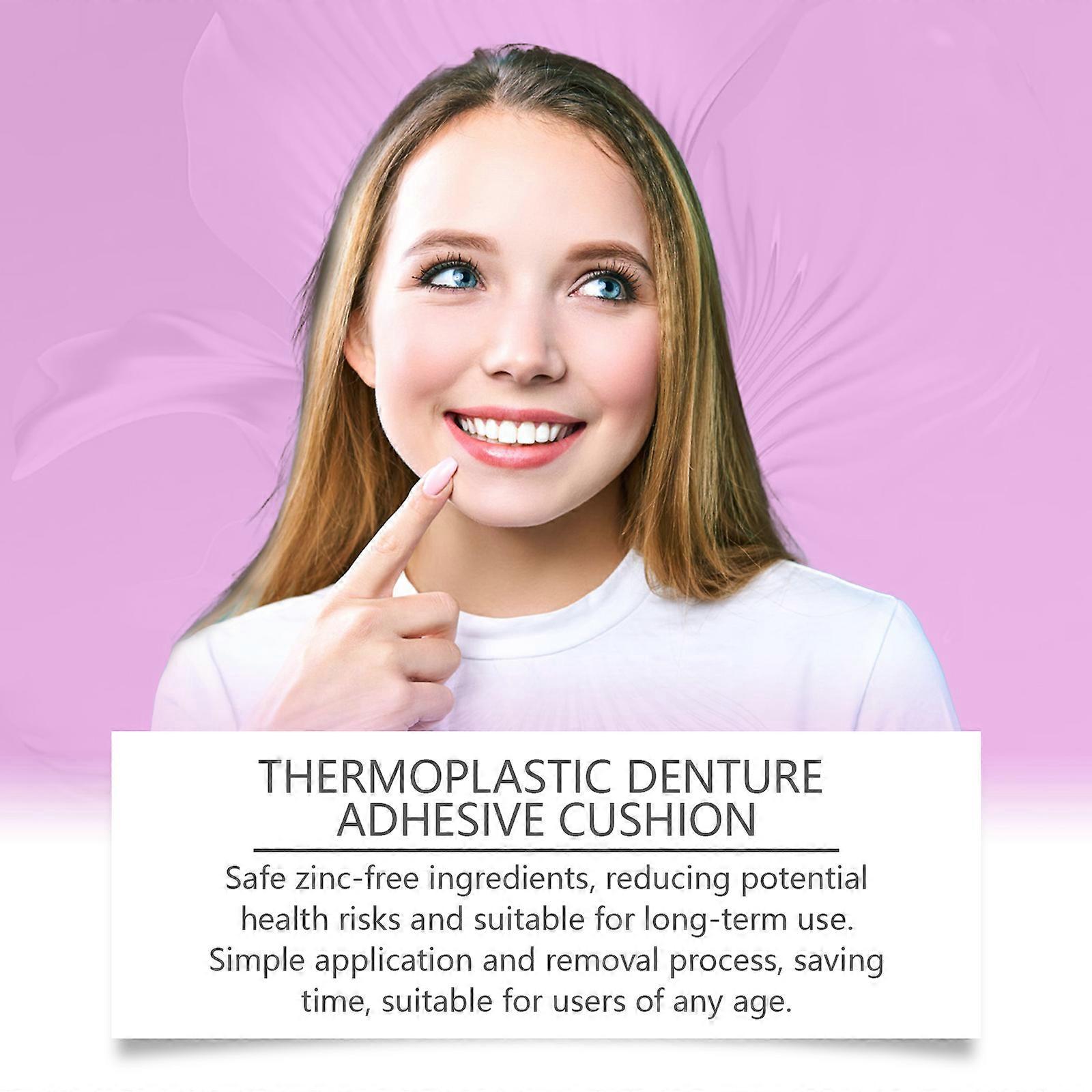 Thermoplastic denture adhesive for fixing dentures, improving comfort (20g)